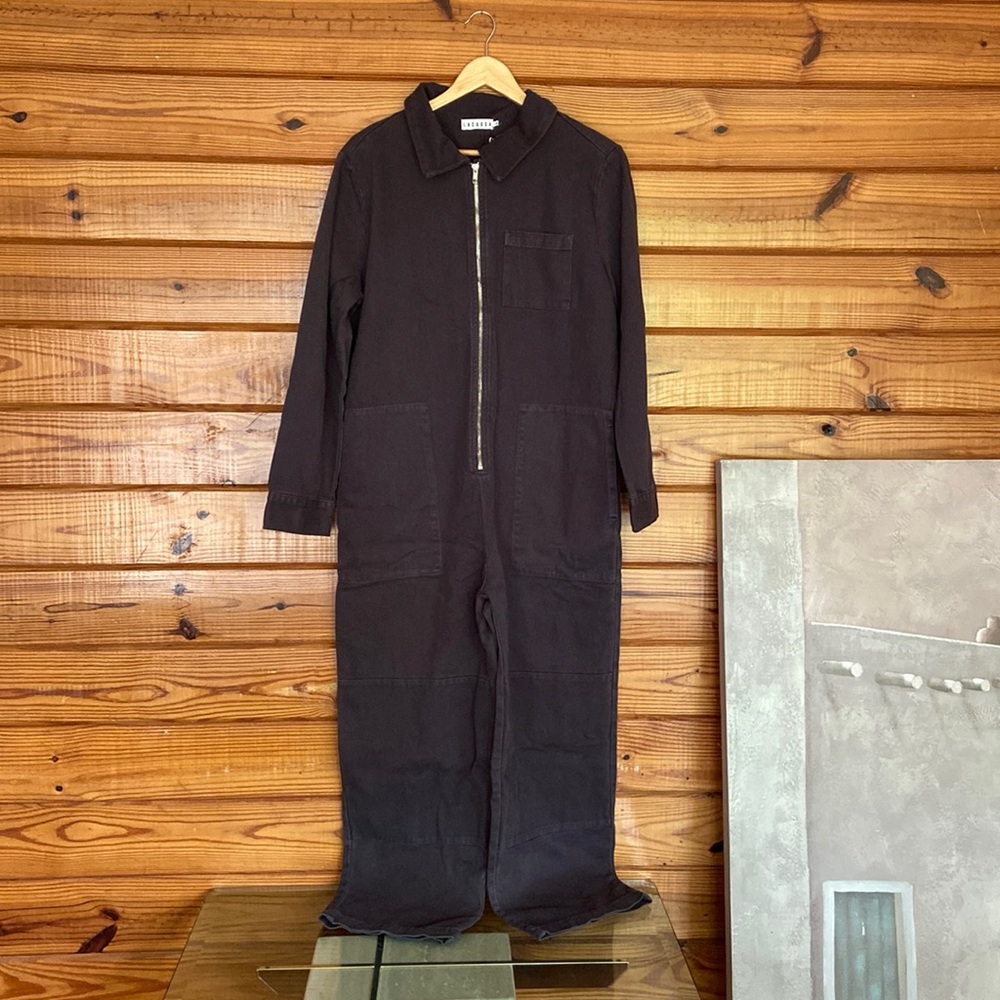 Lacausa Black Denim Cleo Jumpsuit